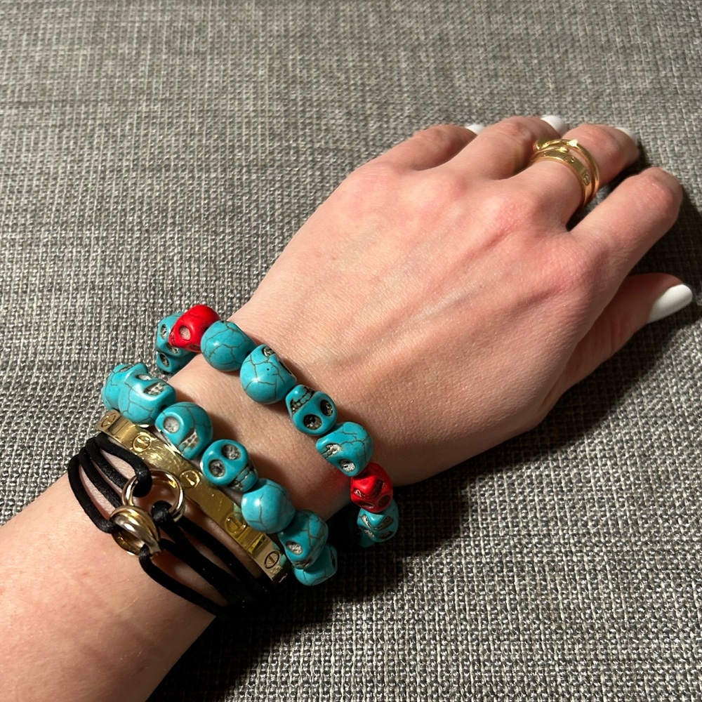 Skeleton 💀 “Day of the Dead” Pair of Bracelets